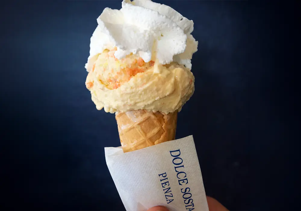 gelato pienza dolce sosta